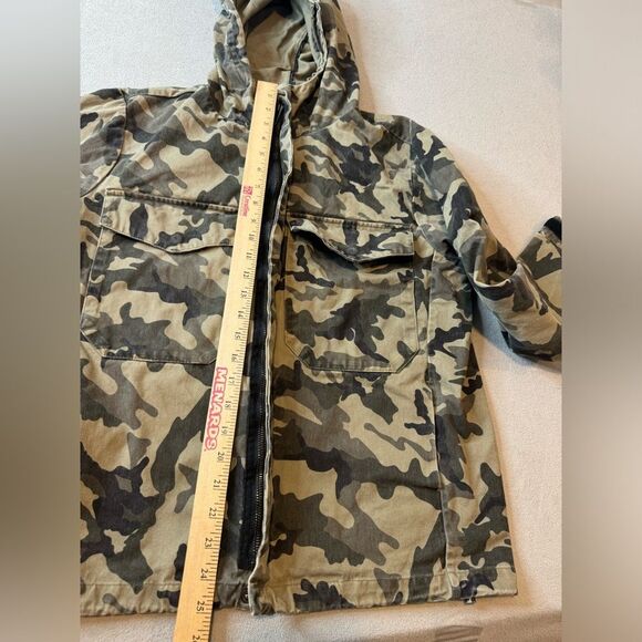 Zara Men Multicolor Camouflage Long Sleeve Pockets Full Zip Hooded Jacket Sz S - Picture 4 of 16